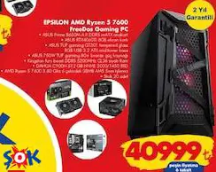 ASUS EPSILON AMD RYZEN 5 7600  FREEDOS GAMİNG PC/OYUN BİLGİSAYARI